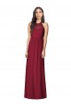 Best Halter Neck Full-Length Shirred Chiffon Bridesmaid Dress UK