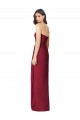 Best Side Front Slit Draped Strapless Chiffon Bridesmaid Dress UK