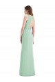 Best Sleek Open Back Chiffon V-Neck Bridesmaid Dress UK