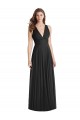 Best Full Length V-Neck Chiffon Bridesmaid Dress with Wide Criss Cross Straps UK