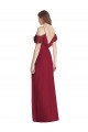 Best Ruffled Cold-Shoulder Chiffon Maxi Bridesmaid Dress UK