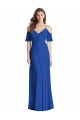 Best Ruffled Cold-Shoulder Chiffon Maxi Bridesmaid Dress UK