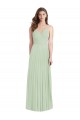 Best Ruffled Strap Cutout Wrap Maxi Chiffon Bridesmaid Dress UK