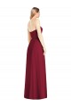 Best Strapless Notch Chiffon Maxi Bridesmaid Dress UK