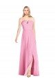 Best Strapless Notch Chiffon Maxi Bridesmaid Dress UK