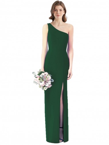 Best One Shoulder Chiffon Trumpet Bridesmaid Dress UK