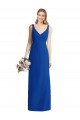 Best Sleeveless V-Back Long Trumpet Chiffon Bridesmaid Dress UK