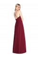 Best Criss Cross Back A-Line Chiffon Maxi Bridesmaid Dress UK