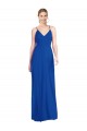 Best Criss Cross Back A-Line Chiffon Maxi Bridesmaid Dress UK