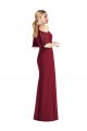 Best Ruffle Cold-Shoulder Mermaid Chiffon Maxi Bridesmaid Dress UK