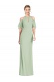 Best Ruffle Cold-Shoulder Mermaid Chiffon Maxi Bridesmaid Dress UK