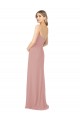 Best Draped Strapless Sheath Long Chiffon Bridesmaid Dress UK