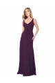 Best Long Chiffon Bridesmaid Dress with Front Bow UK