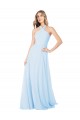 Best Criss Cross High Neck Halter Chiffon Bridesmaid Dress UK