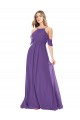 Best Cold Shoulder Flutter Sleeves Chiffon Bridesmaid Dress UK