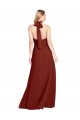 Best Slim High Neck Halter Fitted Open Back Chiffon Bridesmaid Dress / Prom Dress UK
