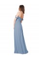 Best Empire Waist Off the Shoulder Chiffon Bridesmaid Dress with Sweetheart Bodice UK