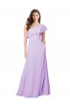 Best Draped One Shoulder Long Chiffon Bridesmaid Dress  UK