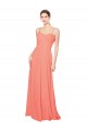 Best Empire Waist Spaghetti Straps Sweetheart Chiffon Bridesmaid Dress UK