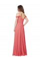 Best Draped Off the Shoulder Straps Chiffon Bridesmaid Dress UK