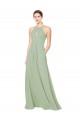 Best High Halter Neck Keyhole Chiffon Bridesmaid Dress UK