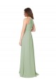 Best High Halter Neck Keyhole Chiffon Bridesmaid Dress UK
