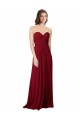 Best Draped Sweetheart Long Grecian Inspired Chiffon Bridesmaid Dress UK
