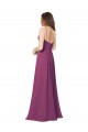 Best Halter Neck Long Pleated Chiffon Bridesmaid Dress with Pockets UK
