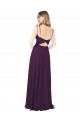 Best Chiffon Bridesmaid Dress with Front Slit and Keyhole Back UK