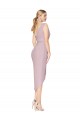Best High Low One Shoulder Ruffles V-Neck Chiffon Wrap Bridesmaid Dress / Formal Prom Dress UK