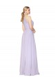 Best High Neck Halter Shirred Chiffon Bridesmaid Dress / Formal Prom Dress UK