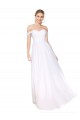 Best Off the Shoulder Long Full Length Chiffon Bridesmaid Dress / Formal Prom Dress UK