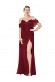 Best Cold Shoulder Long Mermaid Chiffon Bridesmaid Dress / Formal Prom Dress with Straps UK