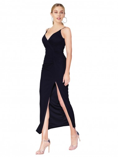 Best Chiffon High Neck Spaghetti Straps Short Cocktail Bridesmaid Dress / Formal Prom Dress UK