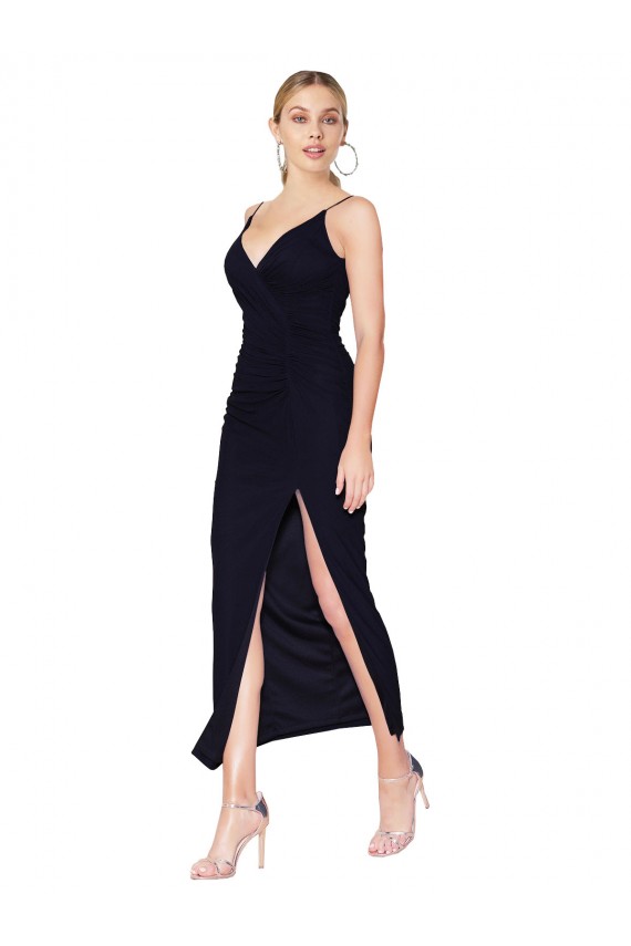 Best Chiffon High Neck Spaghetti Straps Short Cocktail Bridesmaid Dress / Formal Prom Dress UK