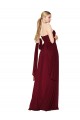 Best Draped Strapless Long A-Line Chiffon Bridesmaid Dress / Formal Prom Dress UK