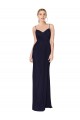 Best Draped Spaghetti Straps Long Chiffon Mermaid Bridesmaid Dress / Formal Prom Dress UK