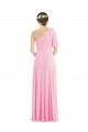 Best Bow One Shoulder Flounce Sleeve Maxi Bridesmaid Dress UK