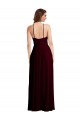 Best Halter Spaghetti Straps Maxi Bridesmaid Dress with Front Slit UK