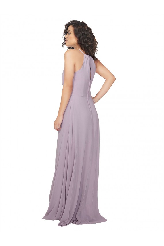 Best Halter Neck Bridesmaid Dress with Bow UK
