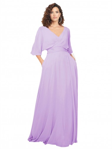 Best Chiffon Bridesmaid Dress with Ruched Waist UK