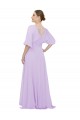Best Chiffon Bridesmaid Dress with Ruched Waist UK