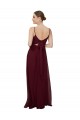 Best Scoop Neck Tied Keyhole Back Chiffon Bridesmaid Dress UK