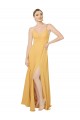 Best Ruched Chiffon Bridesmaid Dress with Pockets & Tie Back Detail UK