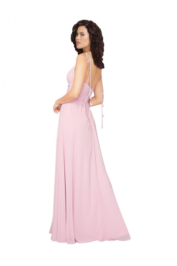 Best Chiffon Bridesmaid Dress with Tassel Straps UK