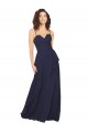 Best Ruffled Skirt Low Back Long Chiffon Bridesmaid Dress UK