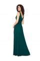 Best V-Neck Chiffon Bridesmaid Dress with Front Skirt Slit UK