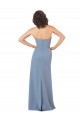 Best Simple Strapless Chiffon Bridesmaid Dress with Rounded Neckline UK