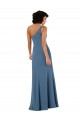 Best One Shoulder Chiffon Formal Bridesmaid Dress with Skirt Slit and Accent Strap UK