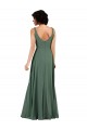 Best V-Neckline Wrapped Chiffon Bridesmaid Dress with Skirt Slit UK